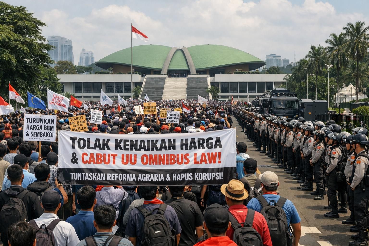 temukan jadwal lengkap dan tuntutan utama dari empat kelompok massa dalam demo 27 agustus di dpr. informasi terkini dan detail hanya di afu.id.