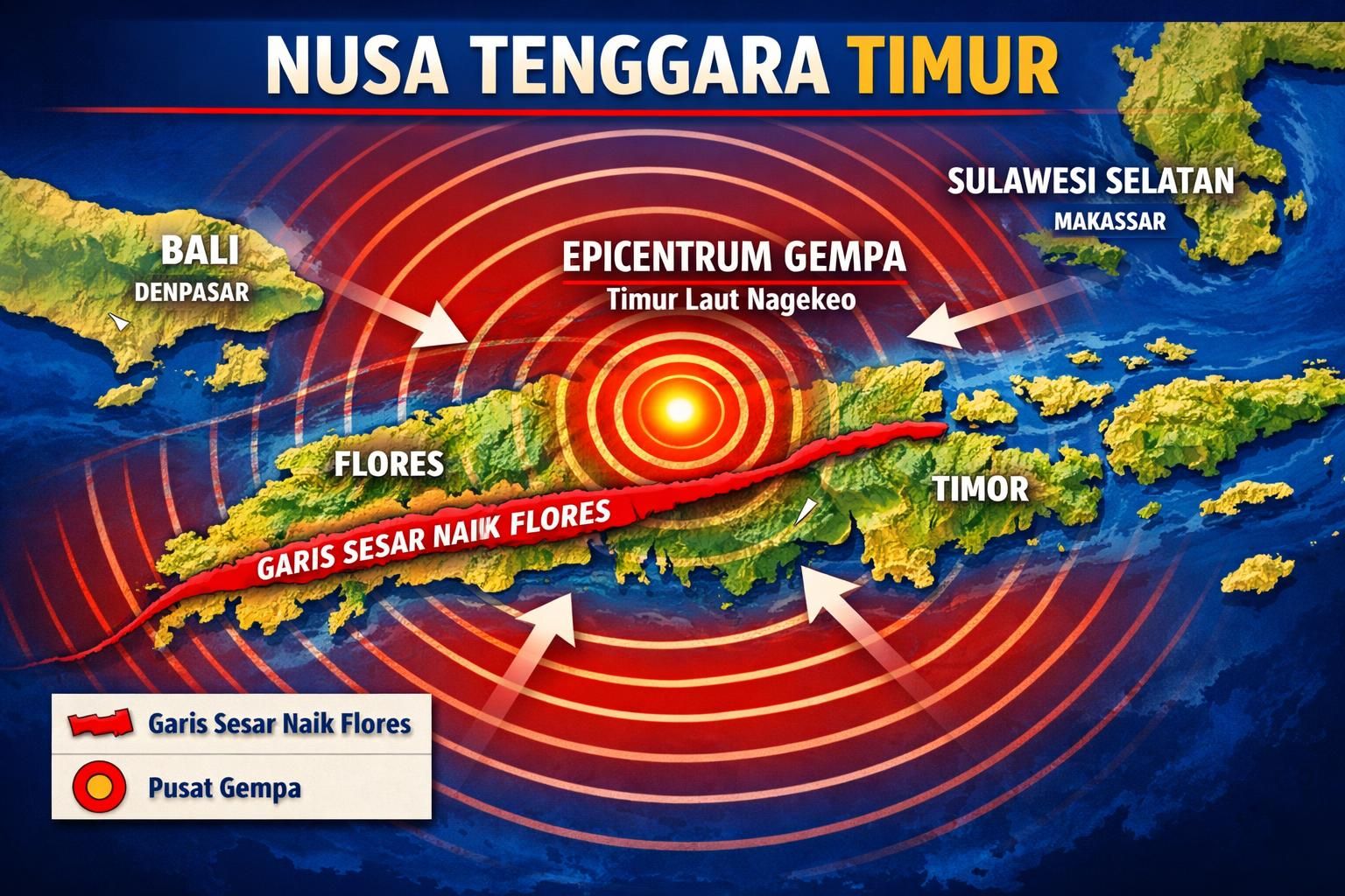 mengungkap penyebab gempa magnitudo 7 di ntt yang memicu tsunami dan getaran kuat hingga sulawesi selatan. berita terkini dan analisis mendalam hanya di detiknews.