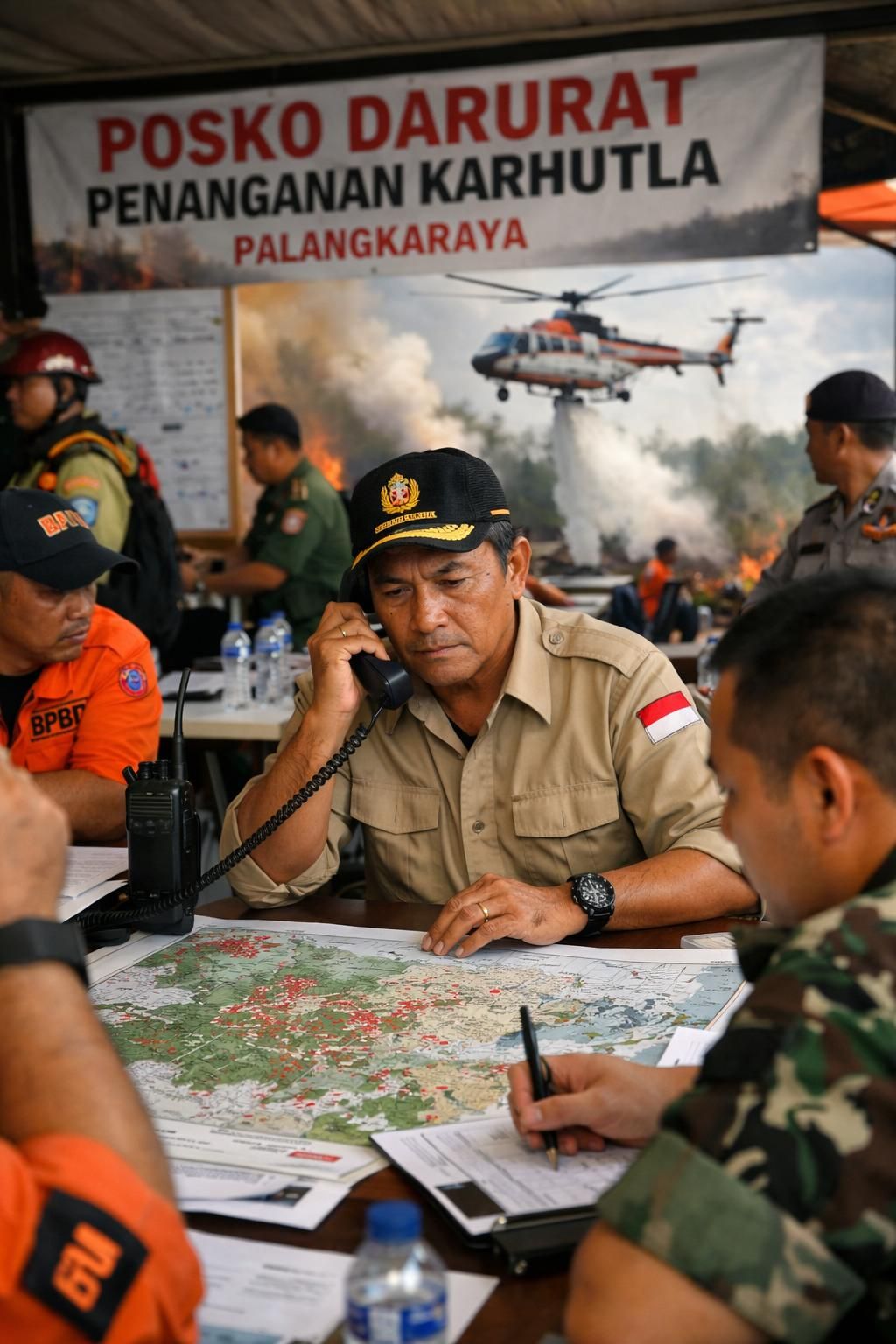 saat prabowo menghubungi di tengah rapat untuk meminta perlengkapan tambahan dalam menangani kebakaran hutan dan lahan (karhutla), upaya penanggulangan meningkat secara signifikan.