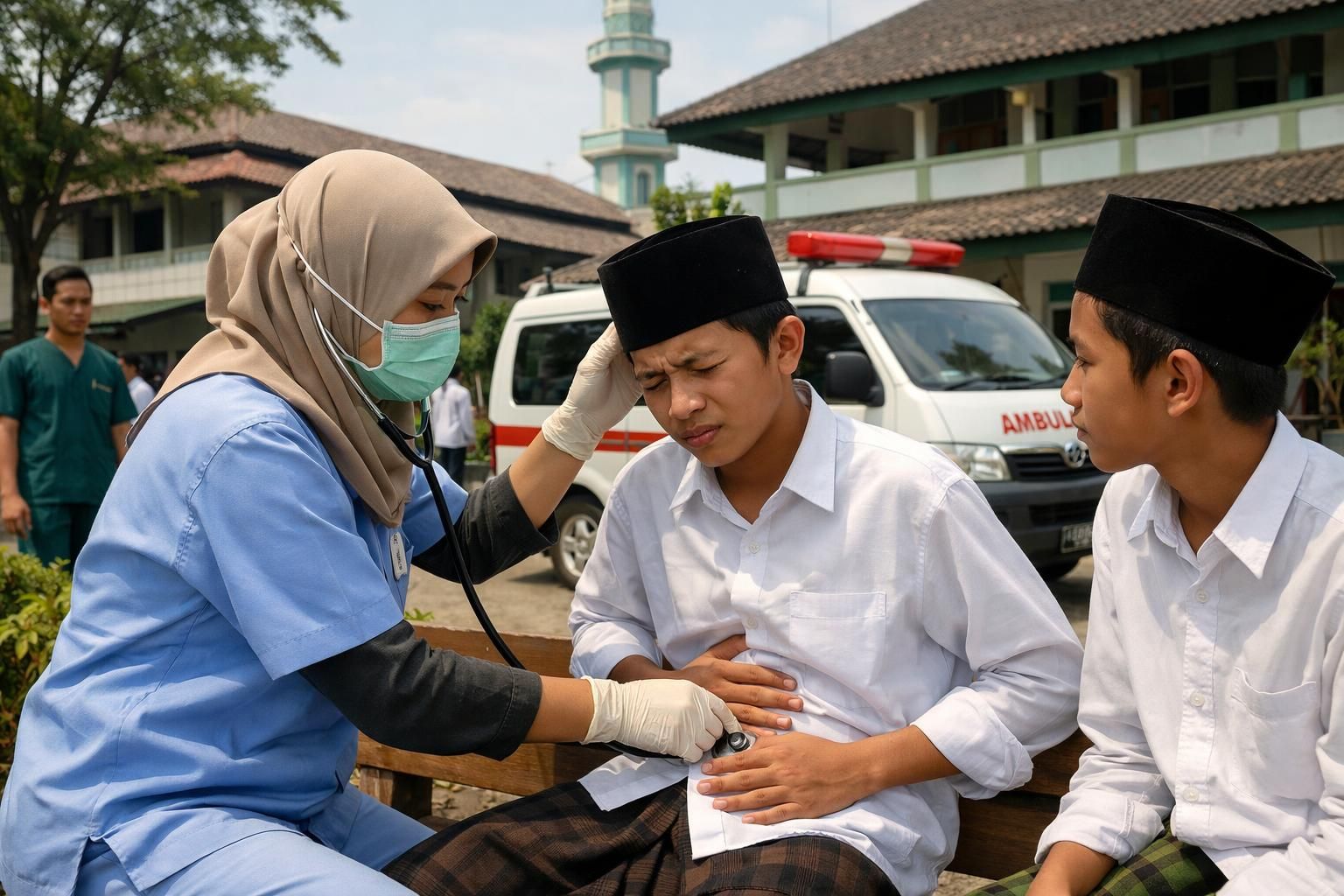 santri di sidoarjo diduga keracunan setelah mengonsumsi menu mbg, yang kini sedang diperiksa di laboratorium untuk memastikan penyebabnya.